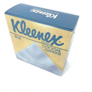 Vintage 1981 NOS Kleenex Cocktail Napkins Blue TV Movie Prop